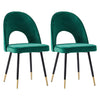 2 4 6 Dining Chairs Velvet Padded Seat Metal Legs Kitchen Dining Room