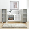 Metal Cabinet TV Stand Single Door Cupboard with Storage Shelf Home Living Room