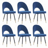 1/2/4/6 Velvet Dining Chairs Set Padded Seat Metal Leg Kitchen Home Office Chair