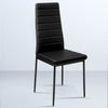 2-6PCS Faux Leather Dining Room Chair Modern High Back Metal Legs Table Chairs