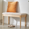 16" Upholstered Bench Ottoman Bench for Entryway Dining Room Bedroom Beige