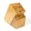 Woodluv Bamboo Universal 19 Slot Bamboo Empty Knife Block Storage Organiser