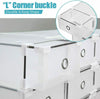 10x Clear Plastic Shoe Storage Boxes Drawer Stackable Foldable Durable Organiser