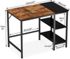 Modern Small Computer Desk Shelves Black Metal Writing PC Laptop Table Office