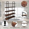 Vintage Industrial Bookcase Storage Cabinet Tall Shelf Metal Display Unit 5Tier