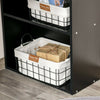 Space Saving Computer Desk Workstation with Shelves Storage Combo Bookcase Table