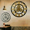 Wall-Clock Gear Horologe Numeral Wooden Living-Room Retro Vintage European-Style