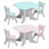 Kid Table and 2 Chairs Set Activity Play Table Study Writting Desk for Toddlers