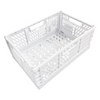2 X Folding Collapsible Plastic Storage Crates Boxes Cosmetic Stackable Basket