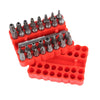 33PC SECURITY BIT SCREWDRIVER TOOL HOLDER TORX STAR HEX 60MM SPANNER SCREWS SET