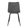 2X Grey Velvet Dining Chairs Dining Room Kitchen Office Chair Modern Padded Seat