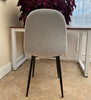 2/4/6 Dining Chairs Bench Set Velvet Padded Seat Metal Legs Home Kitchen Chair