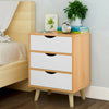3 Drawer Wooden Bedside Table Cabinet Nightstand Storage Bedroom Furniture