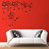 Walplus Wall Sticker Black Butterfly Vine Swarovski Crystals Home Decorations