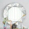 Bedroom 1/2 Drawers Mirrored Glass Dressing Table Cushioned Stool Mirror Set UK
