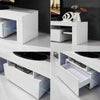 WHITE/BLACK HIGH GLOSS TV DVD CABINET STORAGE FURNITURE UNIT STAND