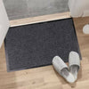 Non Slip Rubber Mat Door Mats Indoor Outdoor Washable Rugs Welcome Door Mat (40cm x 60cm (16" x 24") Gray)