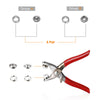 100X 9.5mm Studs Snap Popper Prong Pliers Ring Press Fasteners DIY Tool Kit UK