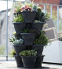 Large Vertical Garden Stackable Triple Pocket Flower Pot Planter Self Watering