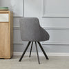 2X Brown/Grey Faux leather/Velvet Dining Chairs Set Kitchen Dining Room Chairs