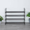 UK 4 Tier Metal Shoe Rack Shelf Space Saving Storage Organiser High Quality