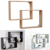 Floating Wall Cube Shelves Set of Cross Cubes Hanging Storages Display Shelving