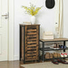 Industrial Style Wood/Steel Nightstand Bedside Table Bathroom Cabinet Shoe Rack