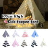 New 65" Large Canvas Kids Teepee Tent Indian Wigwam Child Play House Gift