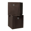 Pack of 2/4/6 Eyelet Foldable Storage Cubes Boxes Home Organization Collapsible