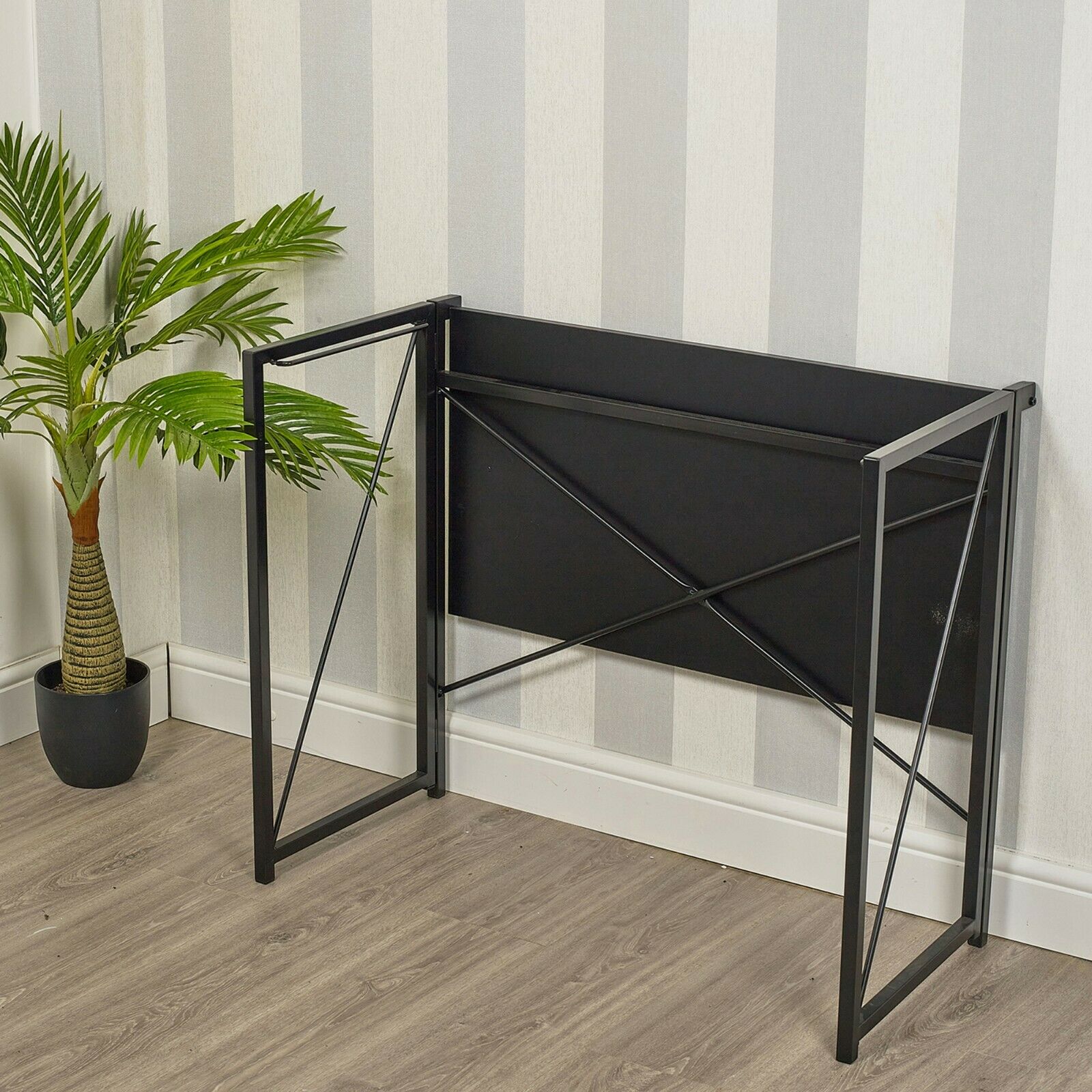 Rectangle Table Work Rectangle Wooden Folding Table Steel Legs Computer Work Office Desk Be ...