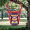Portable Hanging Hammock Chair Swing Seat w/ Pillow Rope Garden Yard In/Outdoor