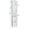 Bathroom Cabinet Storage with Shelves Drawer Free Standing Cupboard Unit White