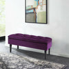 Velvet Storage Ottoman Window Seat Footstool Bench Trunk Pouffe Toys Box Bedroom