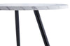 Nest of 2 Round Coffee Tables with Marble Effect Top and Black Metal Legs