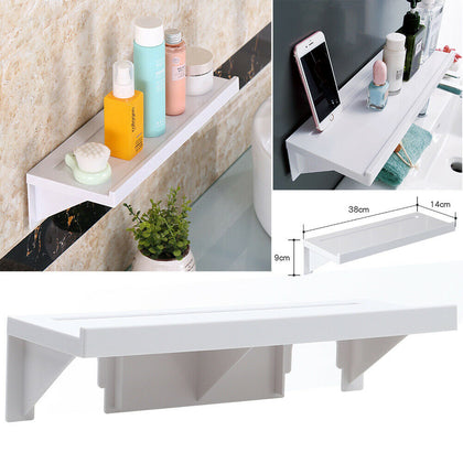 Kitchen Bathroom Shower Shelf Storage Suction Basket Caddy Rack Tidy Bath Tray