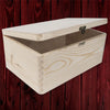 Wooden Memory Keepsake Storage Box with Lid-Clasp / Natural Decorative Wood