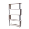 5 Tier S-Shaped Bookshelf Bookcase Shelf Storage Wood Furniture for Home Office
