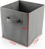 🔥4 x Folding Storage Box Cube Square Canvas Collapsible Fabric Cubes Toys