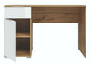 Modern Study Office Desk Storage Cupboard Drawer White Gloss Oak finish 120 Zele