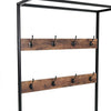 Metal Hat and Coat Stand Clothes Shoe Rack Hanger Hooks Wooden Shelf Storage Art