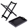 Folding Sofa Side End Table Coffee Table Removable Serving Tray Breakfast Dinner