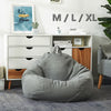Child/Adult Size Bean Bag Sofa Chair Couch Lazy Lounger Cover No Filling Grey