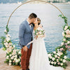 Romantic Wedding Arch Door Background Flower Balloon Circle Rack Decor Props