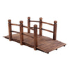 Small Wooden Garden Bridge Rustic Outdoor Arch Walkway Beam Courtyards Landscape