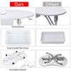 Foldable Nail Table Portable Manicure Desk Mobile Beauty Salon Workstation White