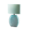 Modern Textured Table Lamp Ceramic Base Fabric Light Shade 29cm Lounge Lighting