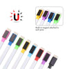 8 Colours Assorted Magnetic Whiteboard Marker Pens Dry Wipe Eraser Set Low Odour