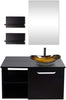 Bathroom Under Sink Cabinet Wall-mounted Storage Cupboard with Mirror Shelf