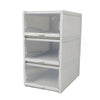 3pc Plastic Shoe Storage Boxes Drawer Stackable Foldable Organiser Clear Gray