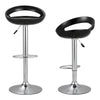 Pair of Swivel Bar Stools Kitchen Bar Pub Barstool Adjustable Height Chrome Base